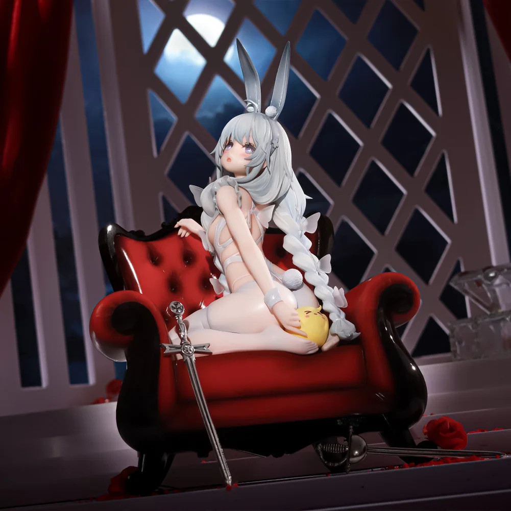 Anime MNF Le Malin Bunny Figure 13cm Sitting Pose Model Collectible Toy