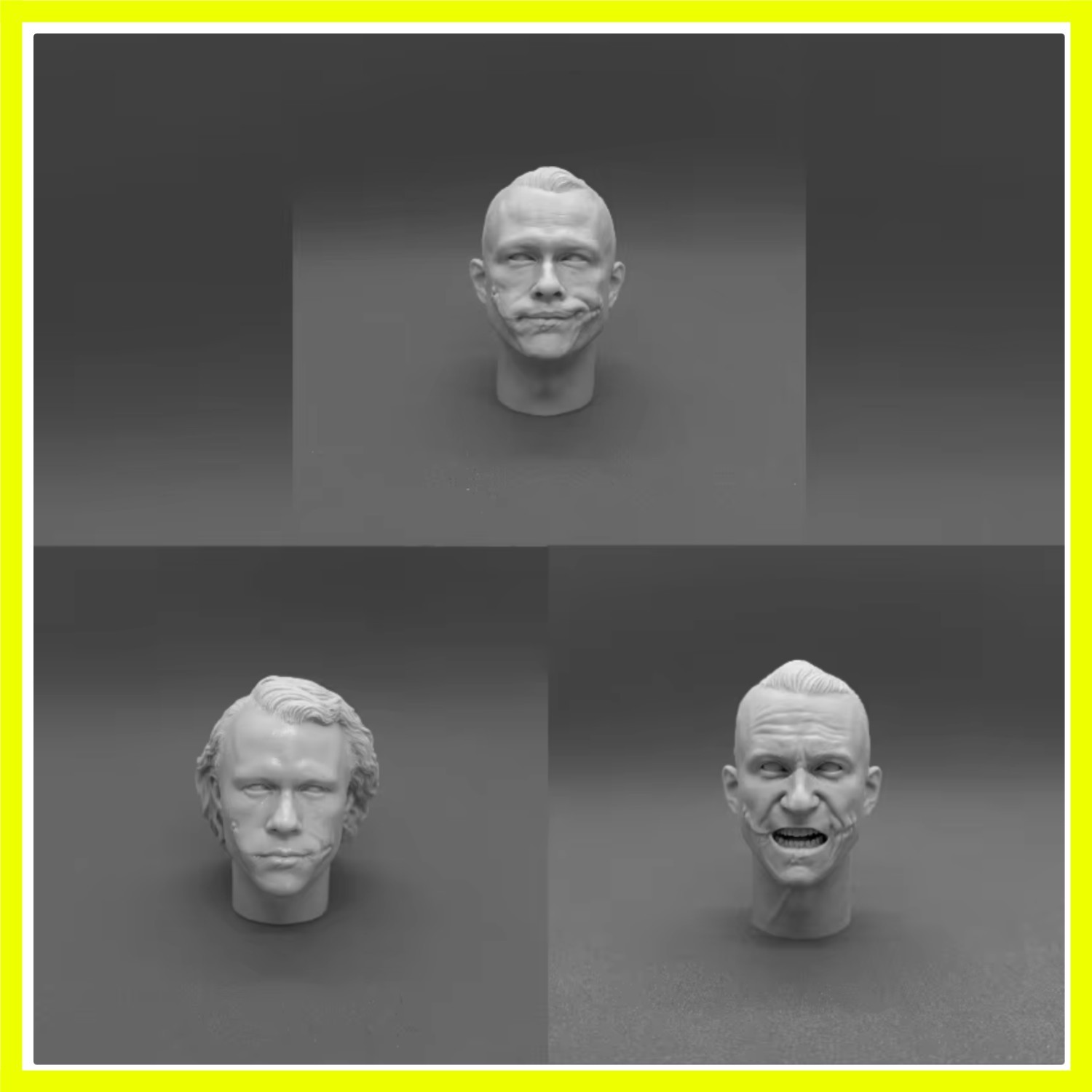 1/6 Scale Resin Diecast Head Sculpture Model Australian Actor Heath Joker Hea…