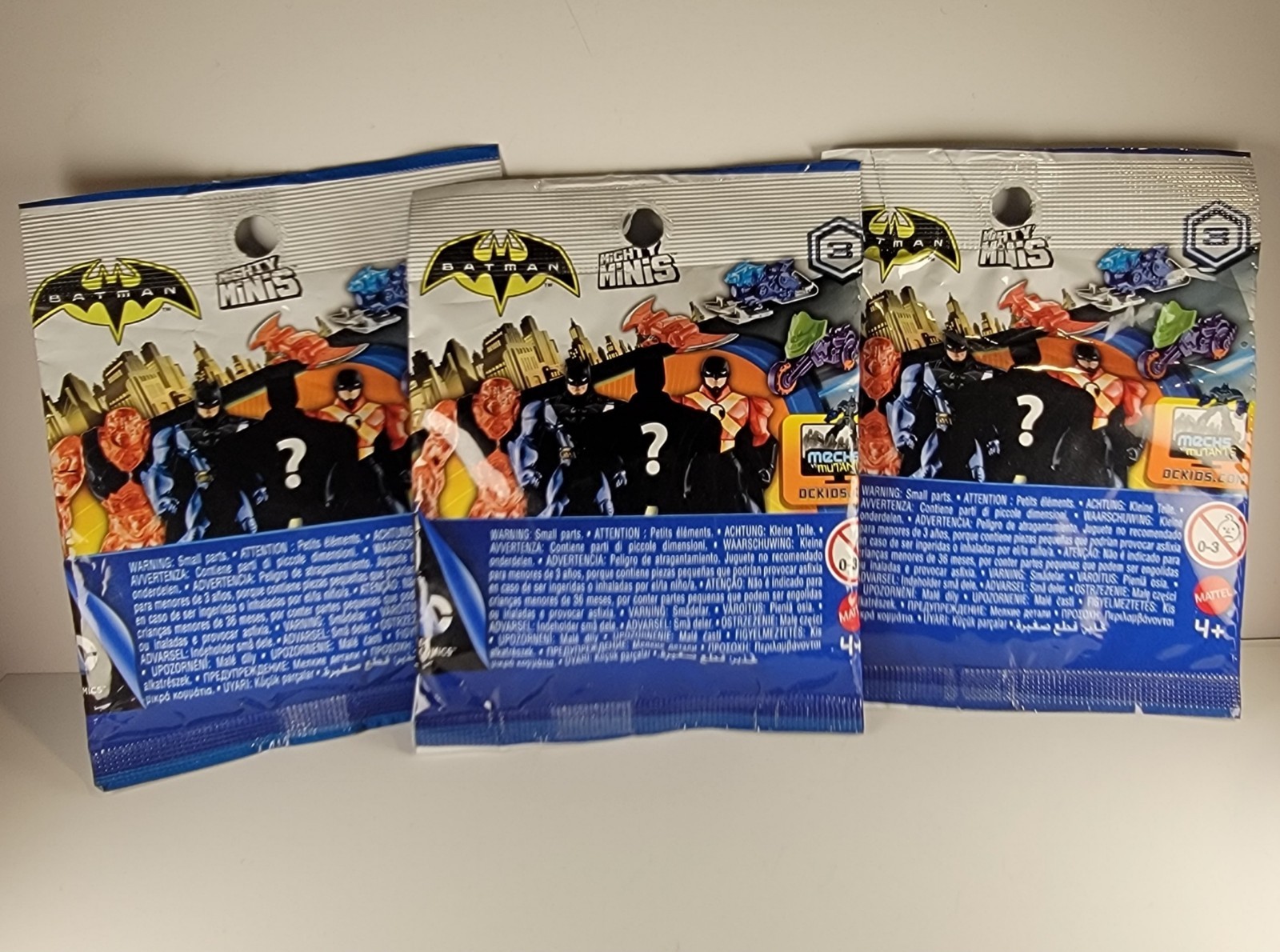 MATTEL BATMAN UNLIMITED UNOPENED MIGHTY MINIS FIGURE SEALED LOT OF 3 BLIND PACKS