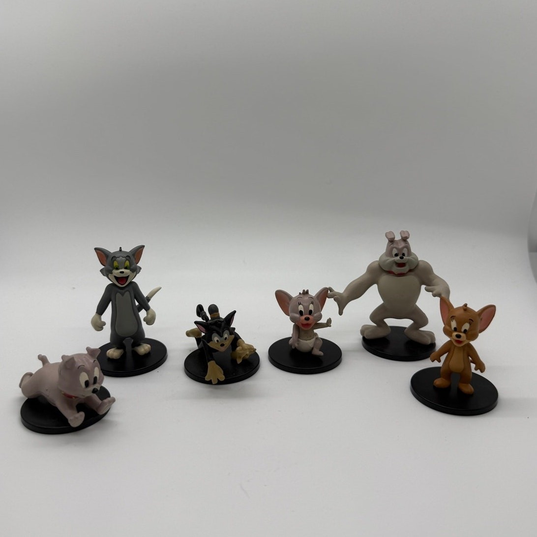 HANNA BARBERA TOM AND JERRY JAZWARES FIGURE SET OF 6 Tyke Spike Butch Nibbles