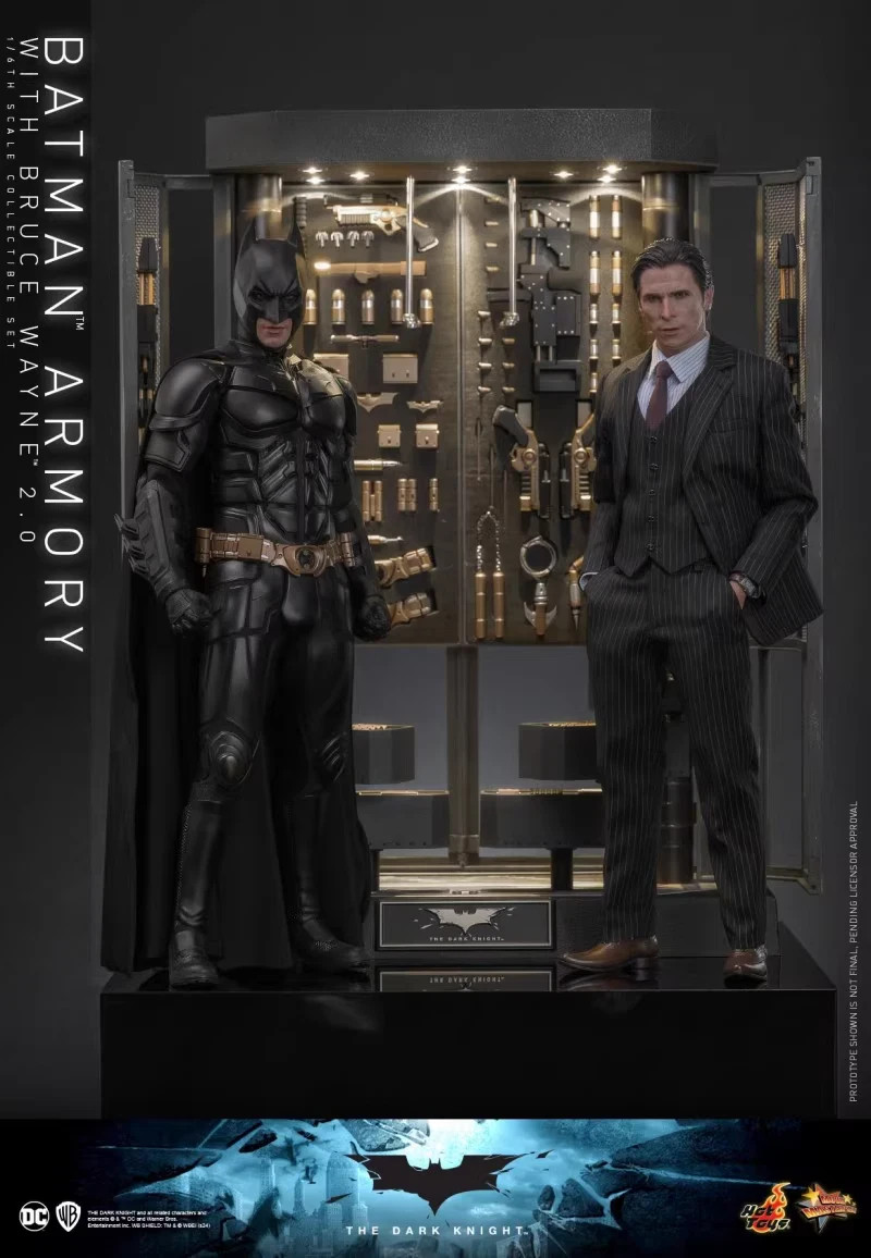 New Hot Toys MMS750 The Dark Knight 1/6 Batman Armory with Bruce Wayne 2.0 Stock
