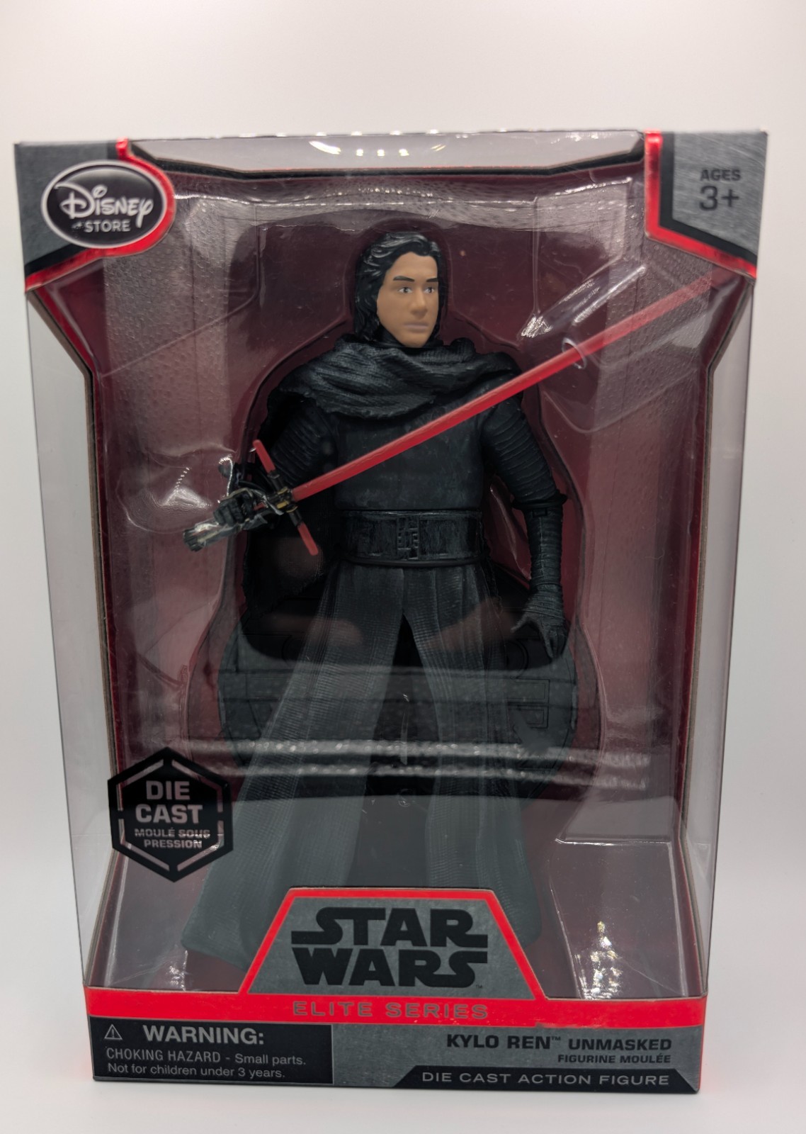 Star Wars Elite Series Kylo Ren Unmasked Die Cast Disney Store 7″ NEW Sealed