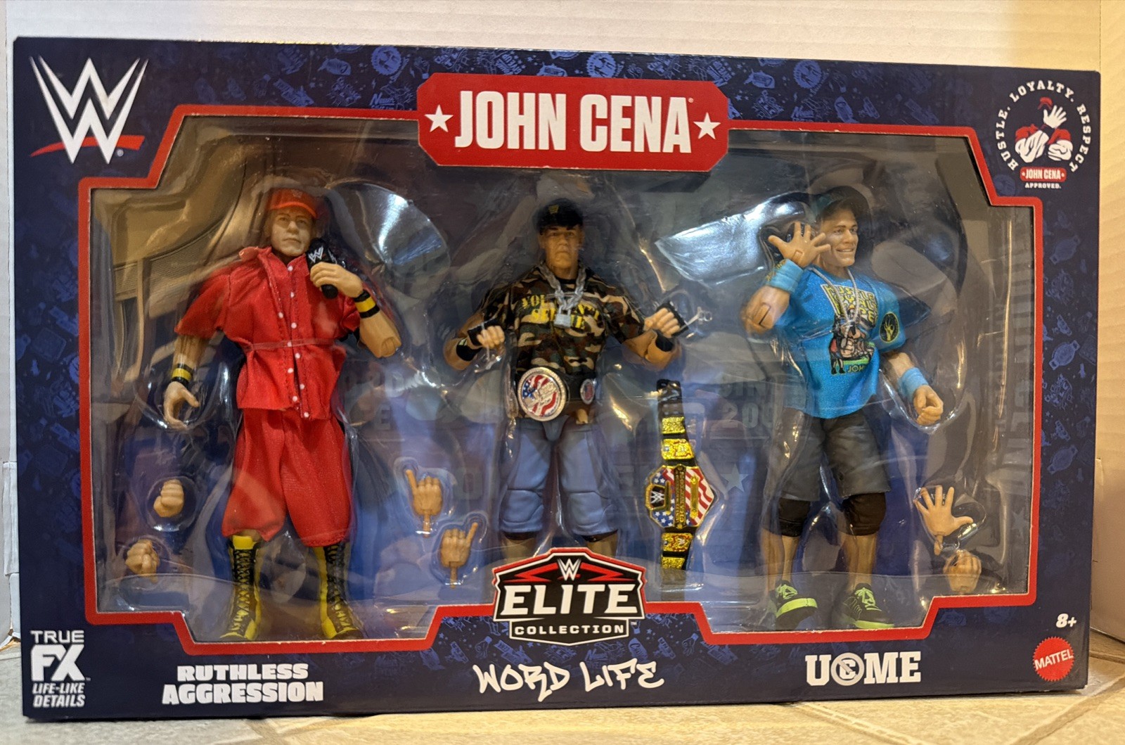 WWE Elite Collection John Cena 3-Pack Set 6in Action Figure – New Retirement Set