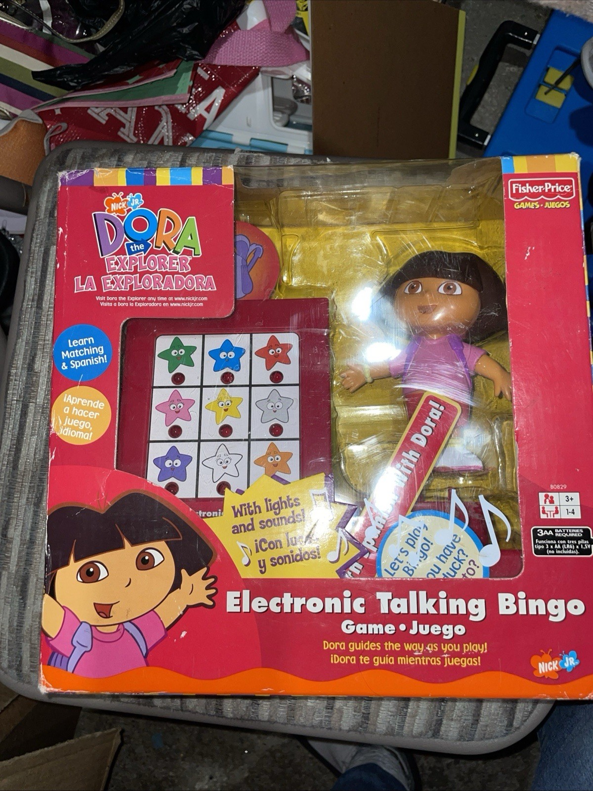 Dora The Explorer Electronic Talking Bingo Fisher Price 2002 New In Box