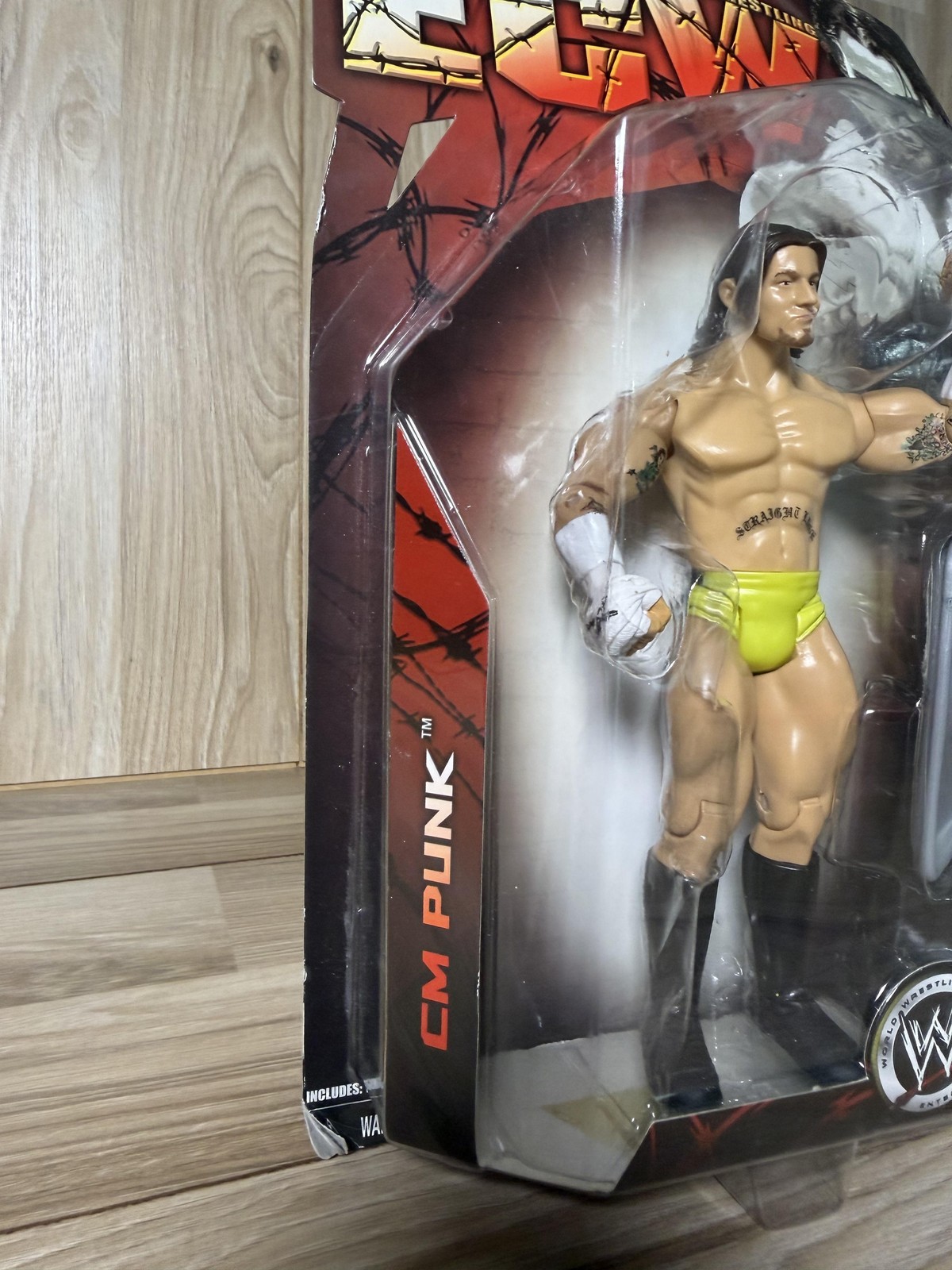 ECW WWE CM Punk Wrestling Action Figure New Card Wear Toy Multicolor ECW
