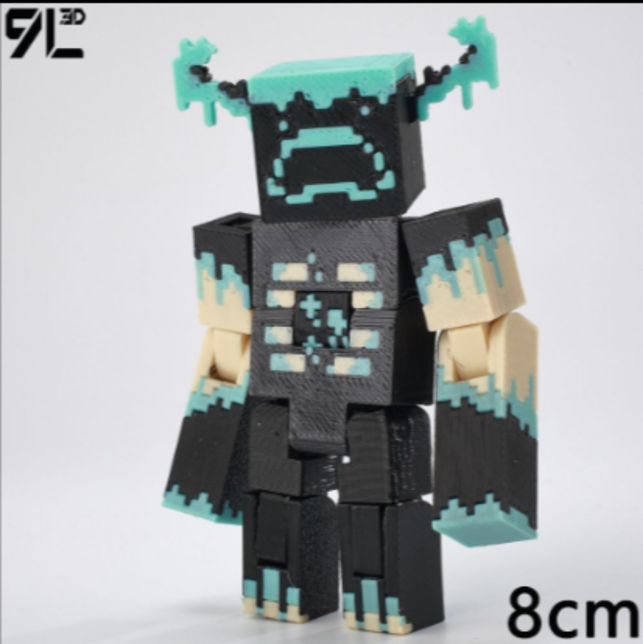 9L3D Minecraft Warden 8cm Action Figure