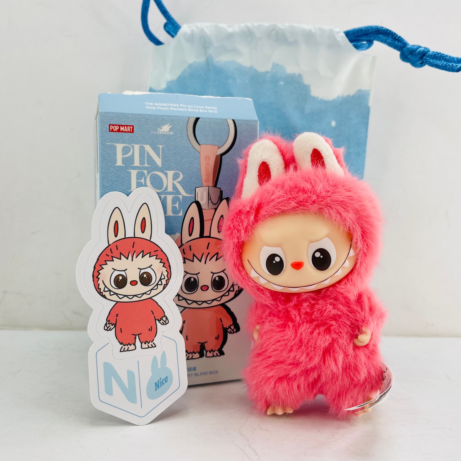 POP MART Labubu The Monsters Pin For Love Series Mini Vinyl Plush Doll Pendant N