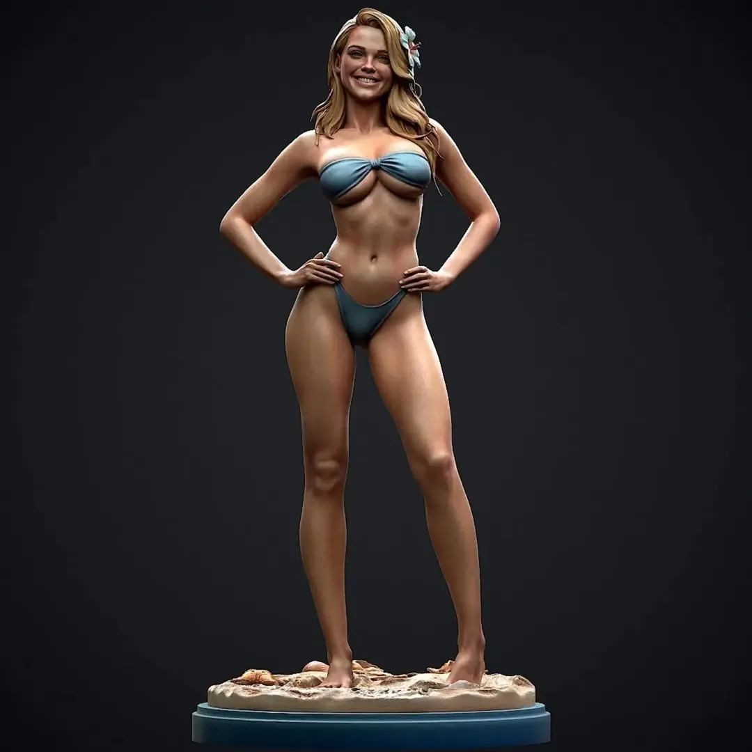 Bikini Girl 3d Figure Statue (25cm) Professional Hand Painted