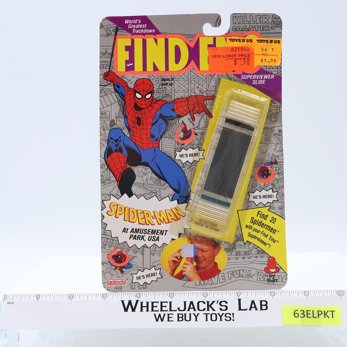 Spiderman FIND EMS Superviewer Slide Galoob 1992 Toy Boys Marvel NEW MOSC