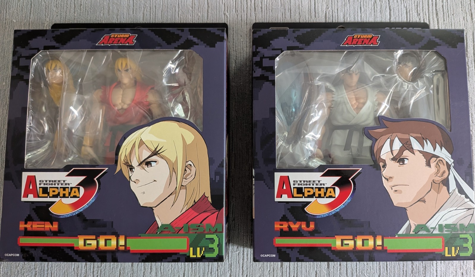 Ken & Ryu Lot of 2: Storm Arena Street Fighter Alpha 3 – SEALED ships from USA!