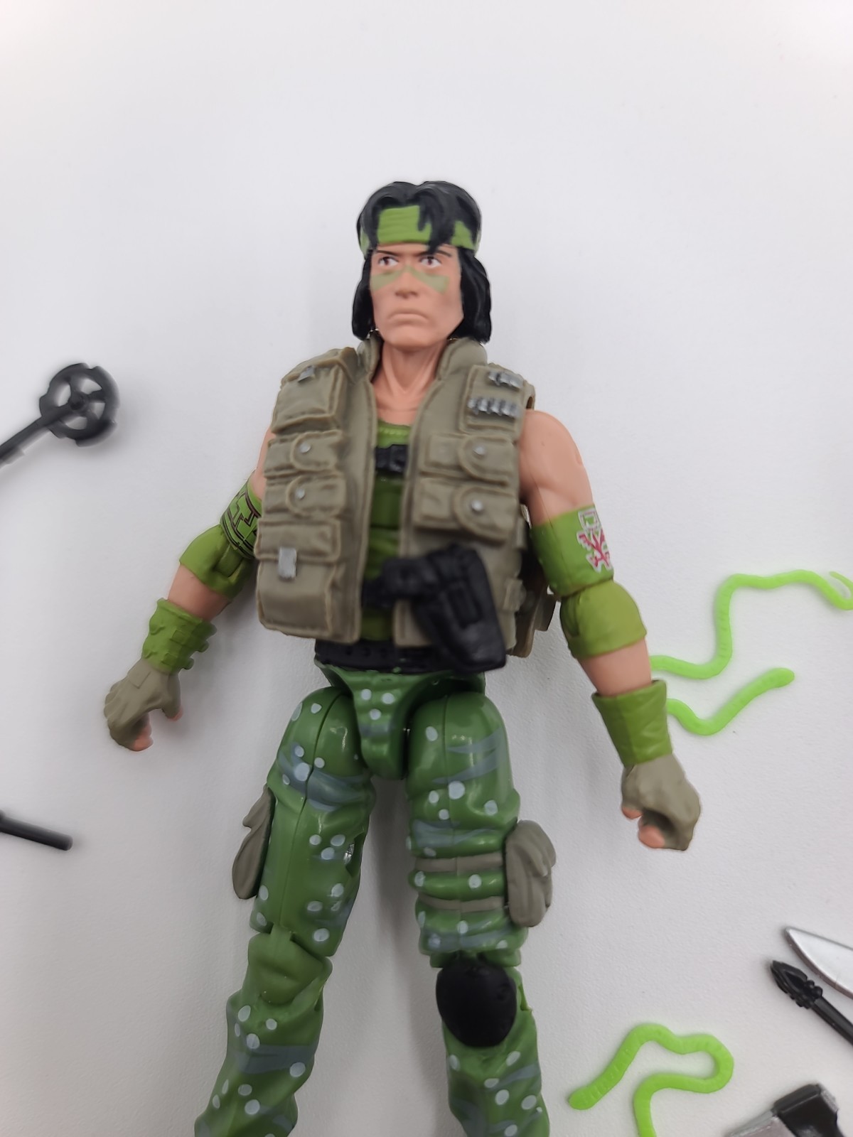 GI Joe Hasbro Pursuit of Cobra Spirit Iron Knife Toys R US TRU with card & stand