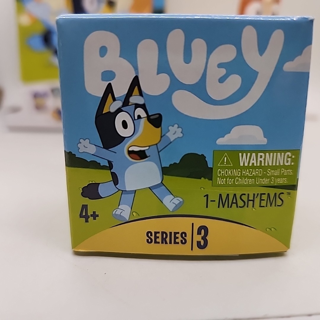 Bluey Mashems Series 3 Squishy Mash’ems GLITTER Brown CHILLI HEELER New ?