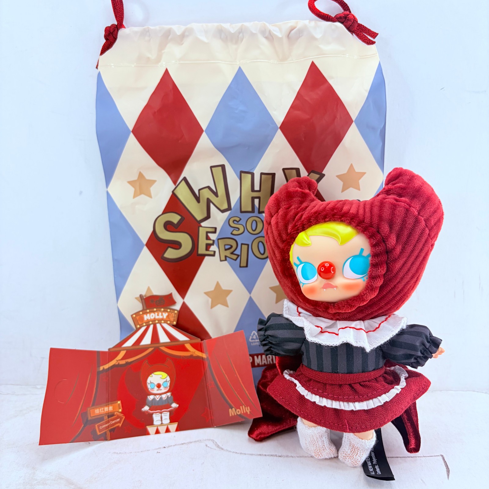 POP MART Why So Serious Series Crimson Dancer Molly Pendant Plush Doll – NO BOX