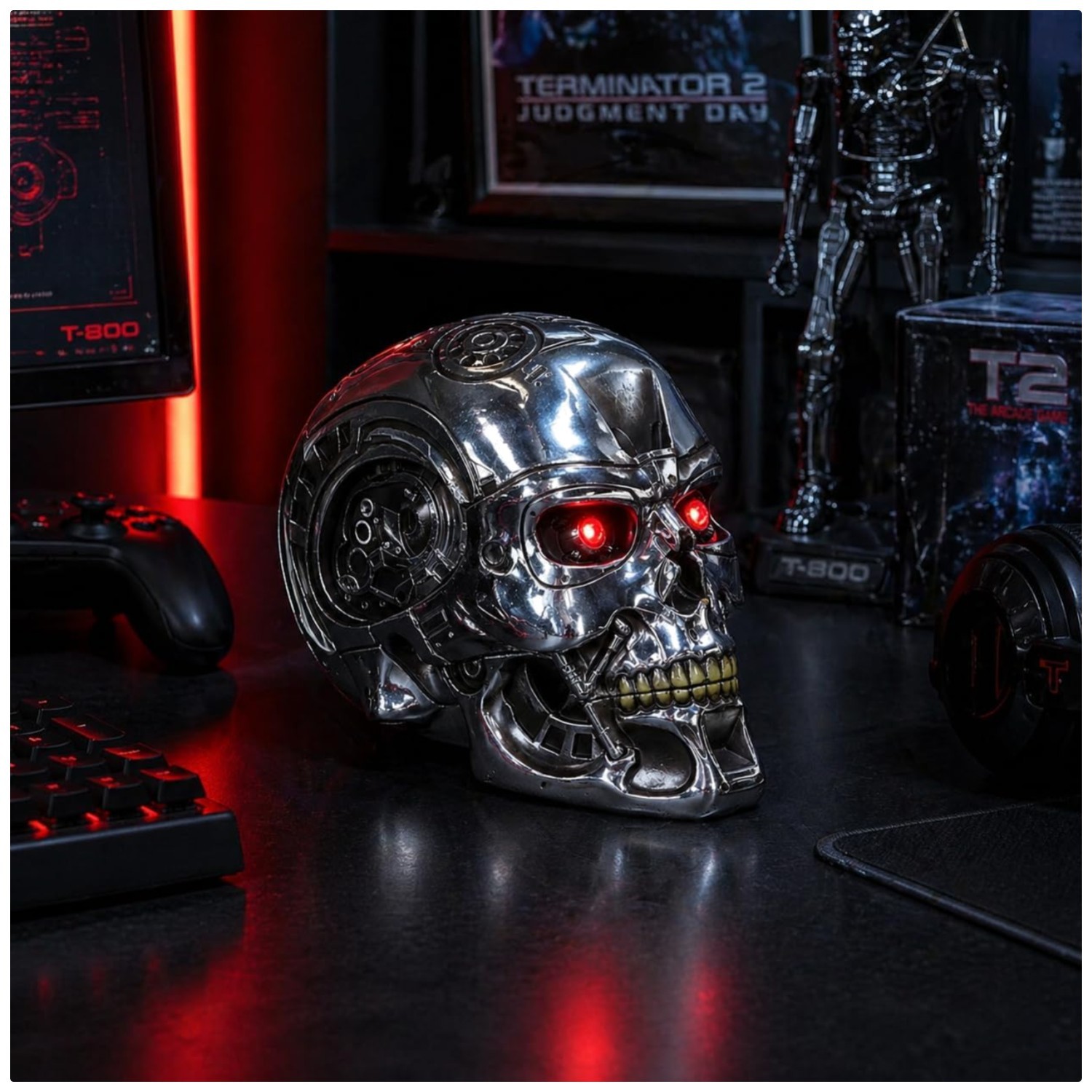 Silver Terminator T-800 Skull Storage Box