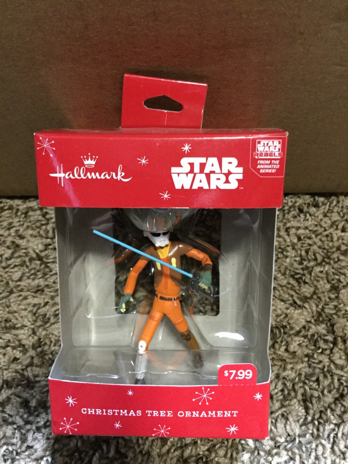 Star Wars Hallmark Rebels Rare Ezra Christmas Ornament NOS