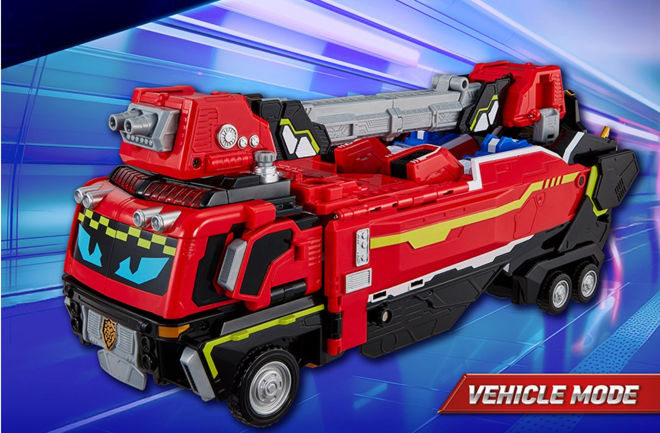 Metal Cardbot W Blaion Transforming Robot Fire Truck Korean Anime Toy Official