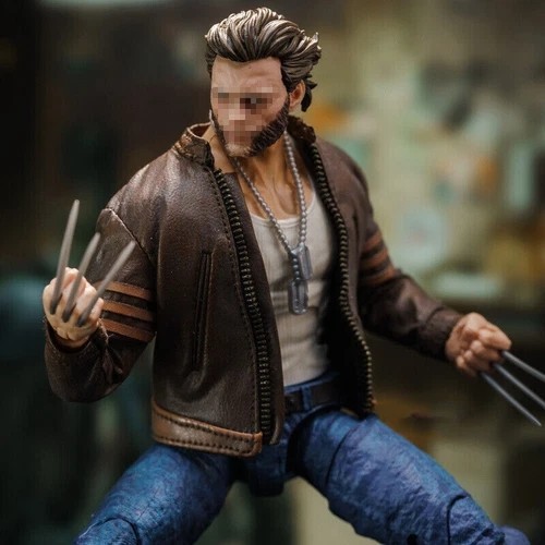 1/12 Male Brown Jacket Wolverine Logan PU Leather Coat Model Fit 6” Figure