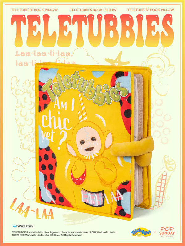 Pop Sunday Teletubbies Laa-Laa 19.6In Plush Doll Book Pillow Gift Anime Goods