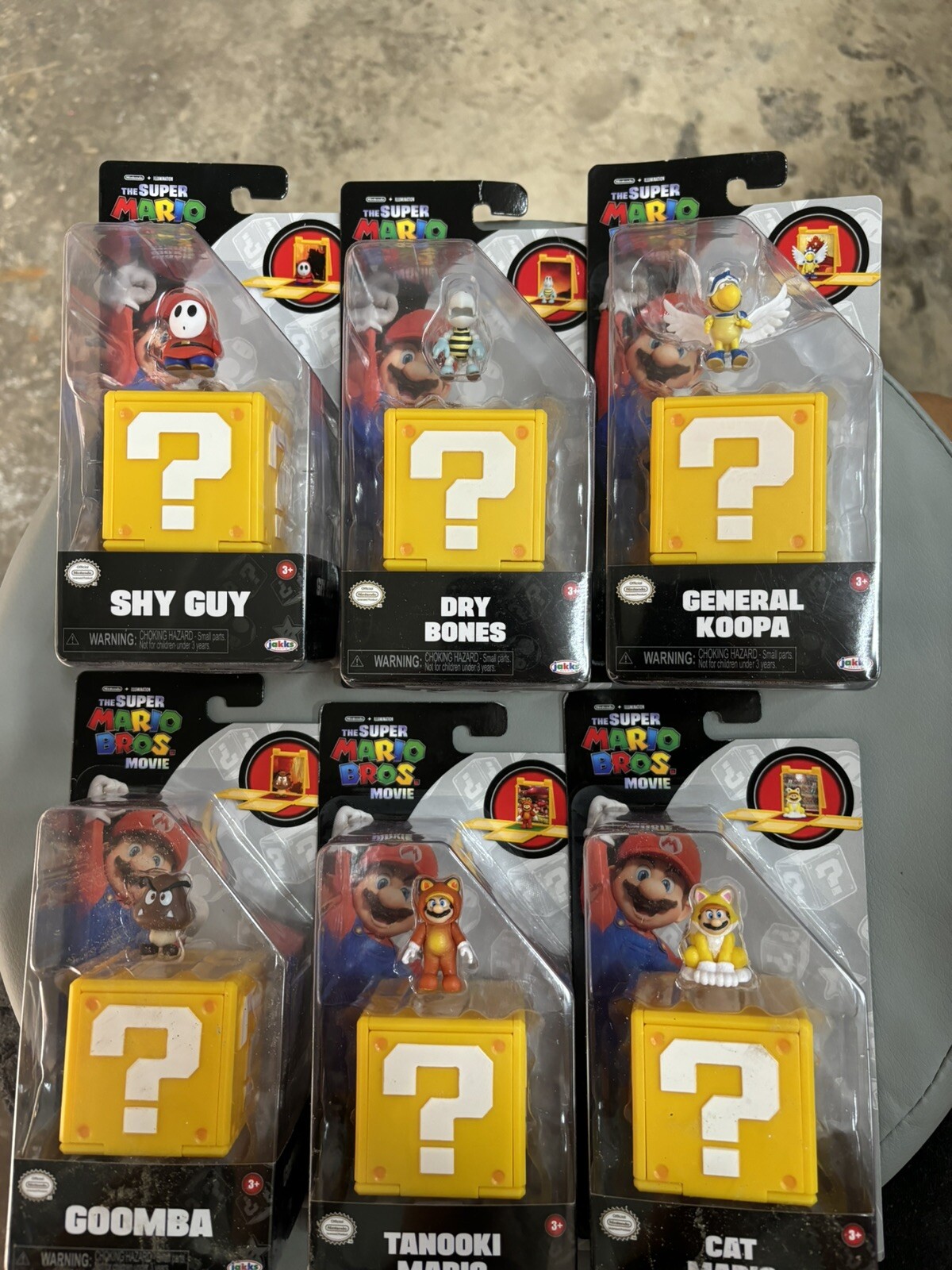 Nintendo The Super Mario Bros Movie – 6 Set Character Complete Set 1.25″ NEW!!