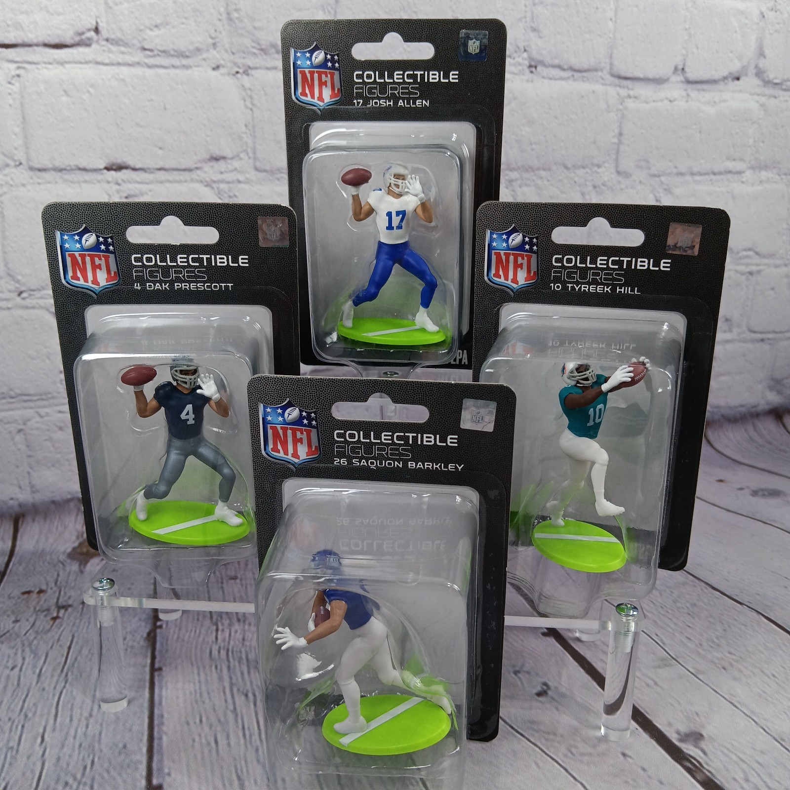NFL Collectible Figures Series 1 Excite Lot Prescott Allen Hill Barkley Toppers