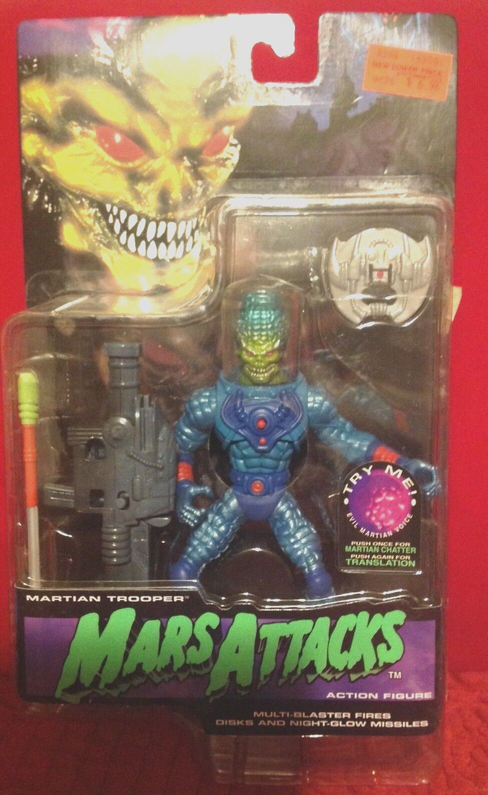 1996 MARS ATTACKS Vintage MARTIAN TROOPER New MOC Action Figure ALIEN UNOPENED