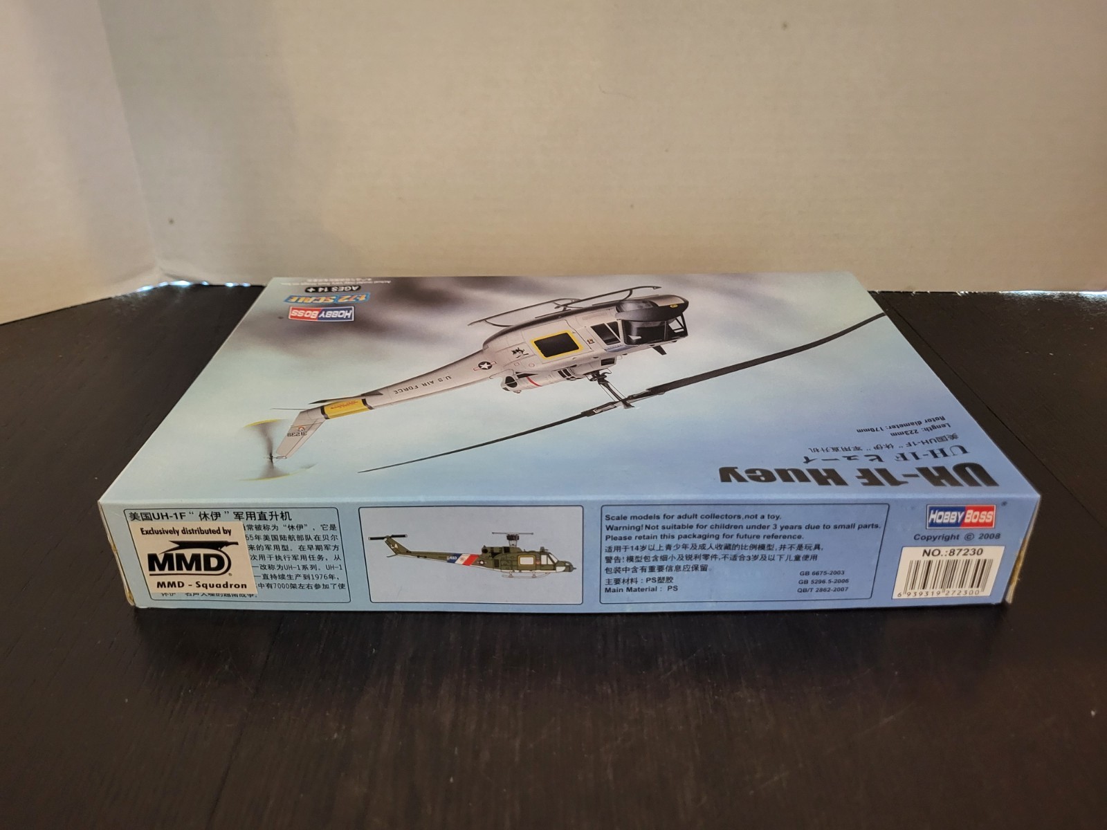UH-1F Huey 1:72 HOBBY BOSS Model Kit MIB NEW Unbuilt