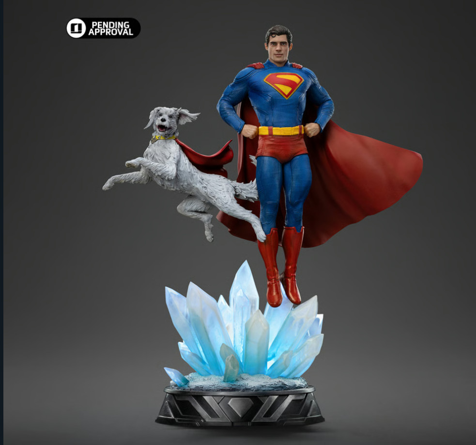 Iron Studios Superman & Krypto 1/10 -NEW- Free Box Shipping with Tracking
