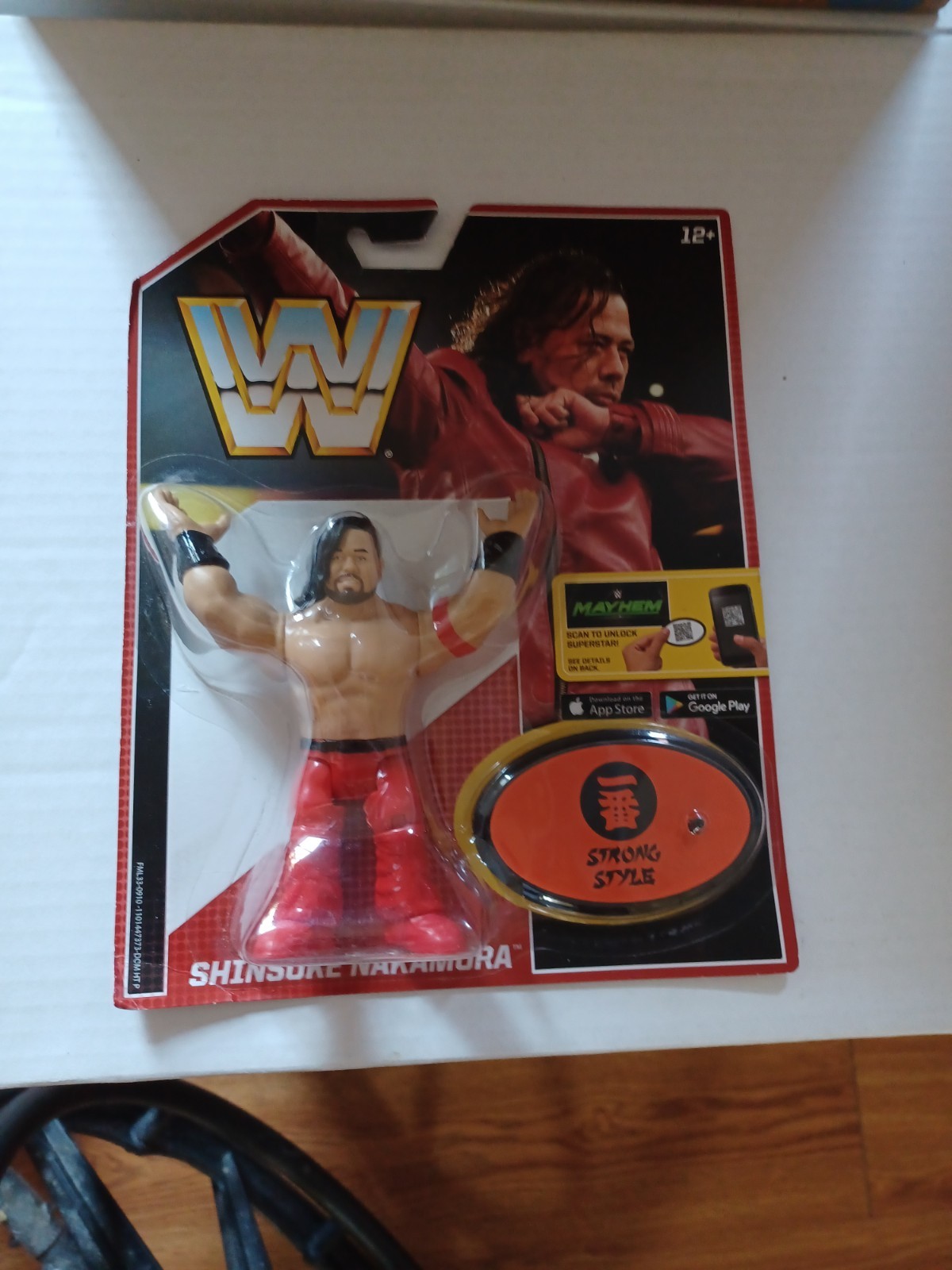 wwf hasbro wwe mattel retros series 6 shinsuke nakamura wrestling figure moc