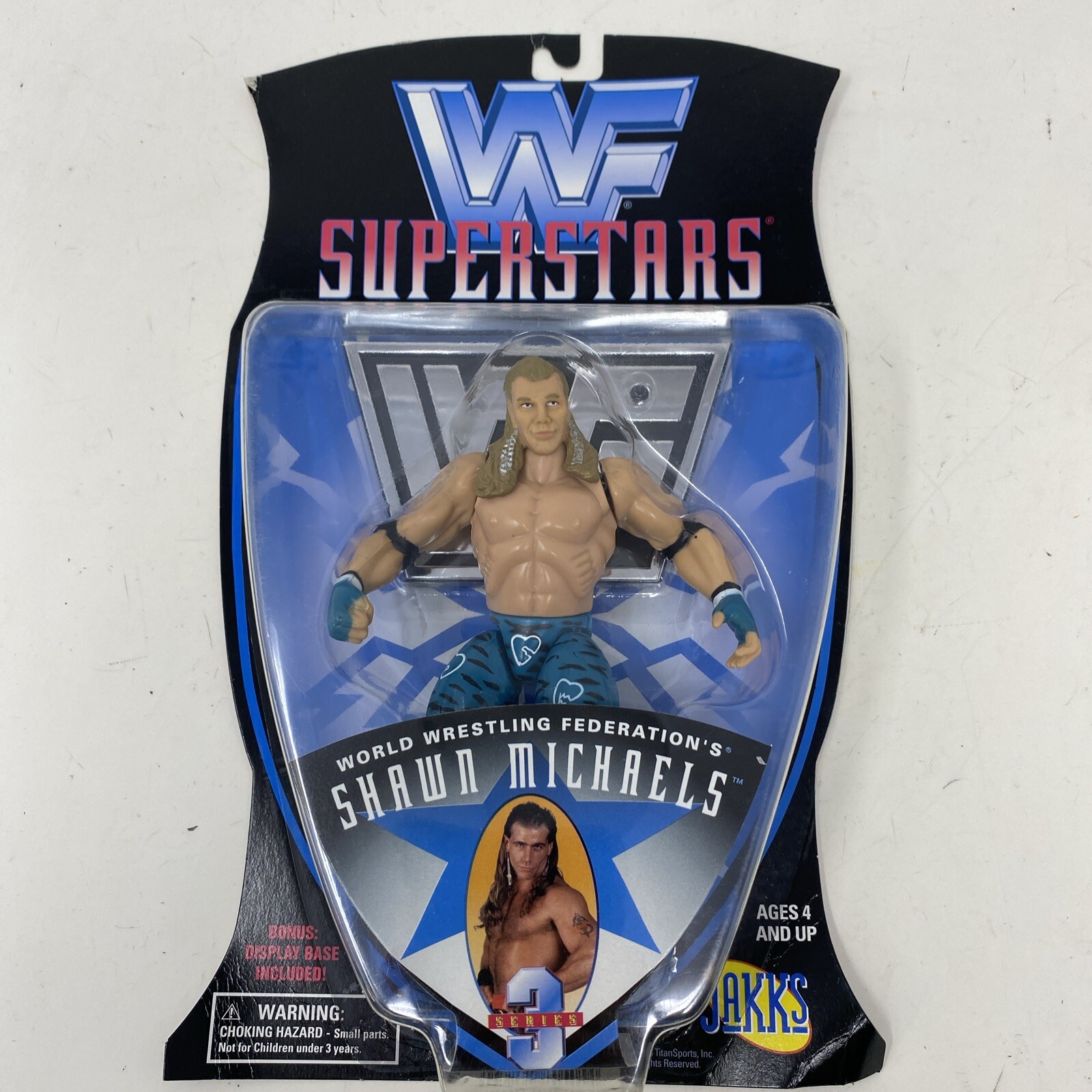 Vintage Jakks Pacific WWF Superstars Shawn Michaels Action Figure 1996 rare