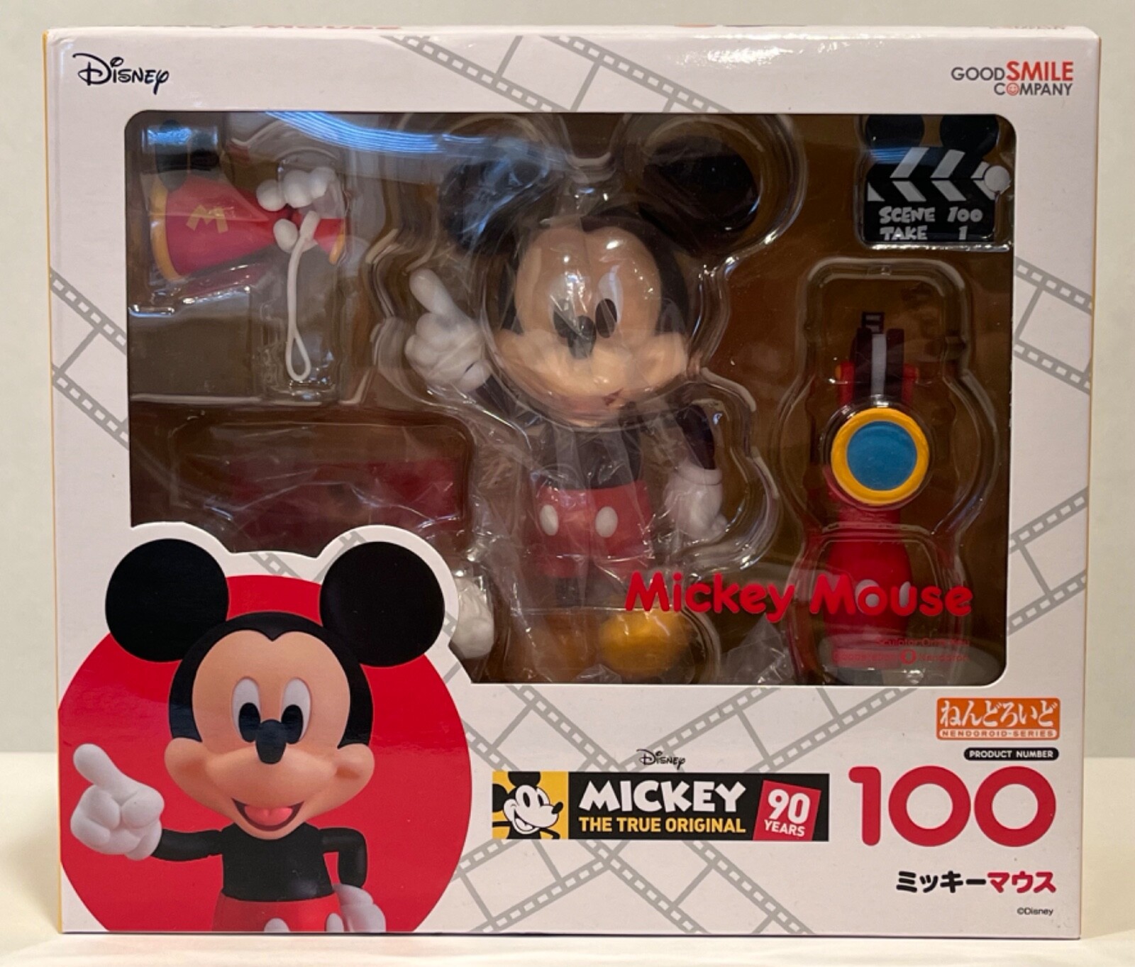 DISNEY MICKEY MOUSE 90 YEAR ANNIVERSARY 100 POSABLE NENDOROID FIGURE #100