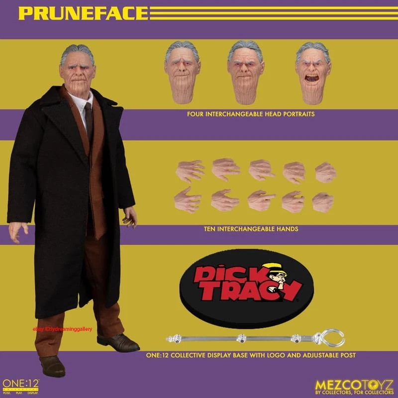 Mezco Dick Tracy Pruneface 1/12 6in Limited Edition Collector Action Figure