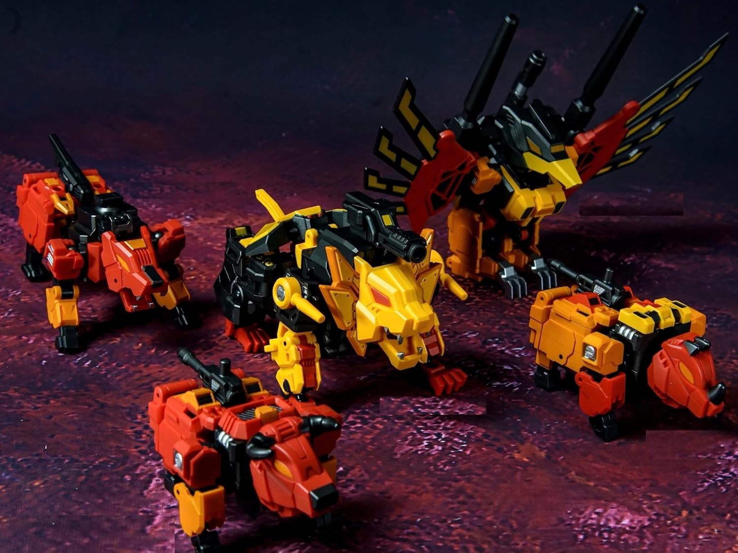 JiGuangMao Toy JGM-SKP01 Ferocy Set of 5 Small Scale Steel Kiddy Party New