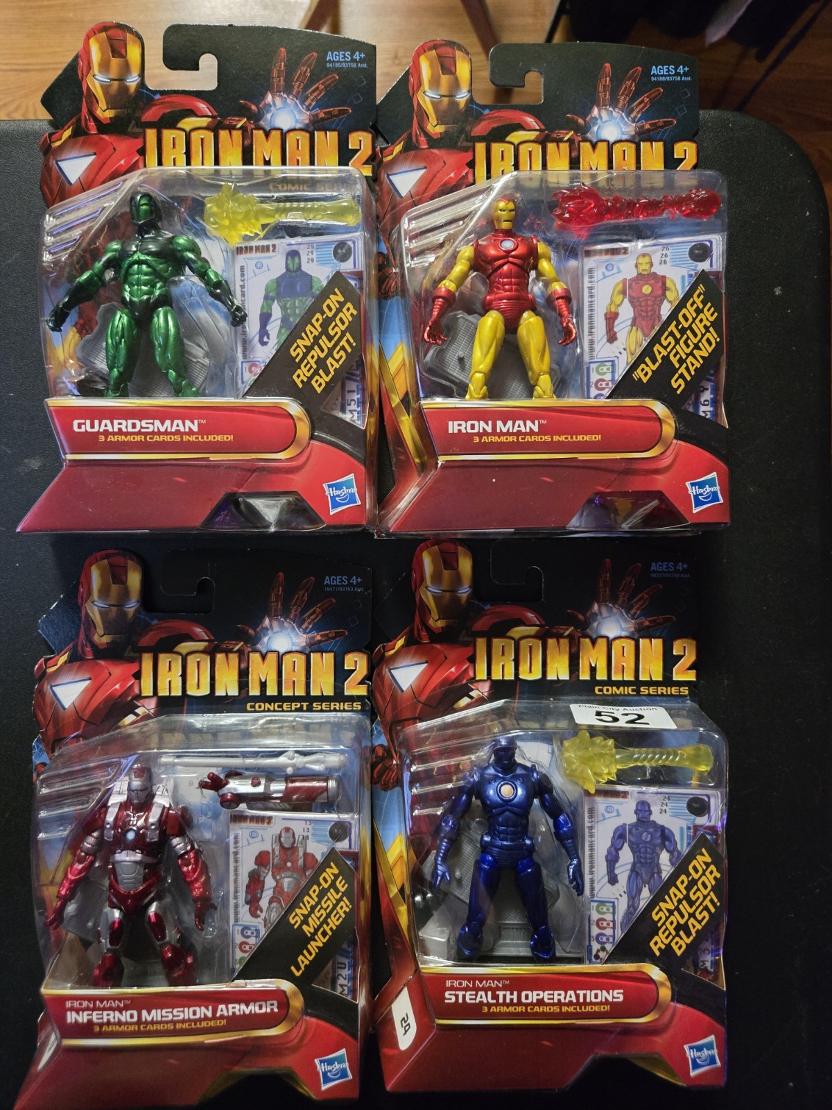 Iron Man 2 Comic Series 2009 Hasbro Lot Of 4