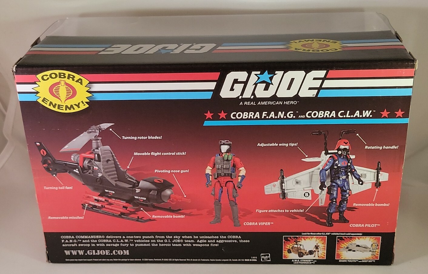 2008 GI Joe 25th COBRA FANG CLAW Viper & Pilot Vehicle Anniversary MIB SEALED