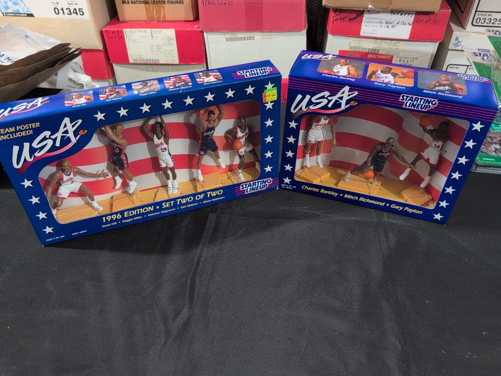 Vintage 1996 Dream Team Starting Lineup Boxed Sets USA Olympic Basketball