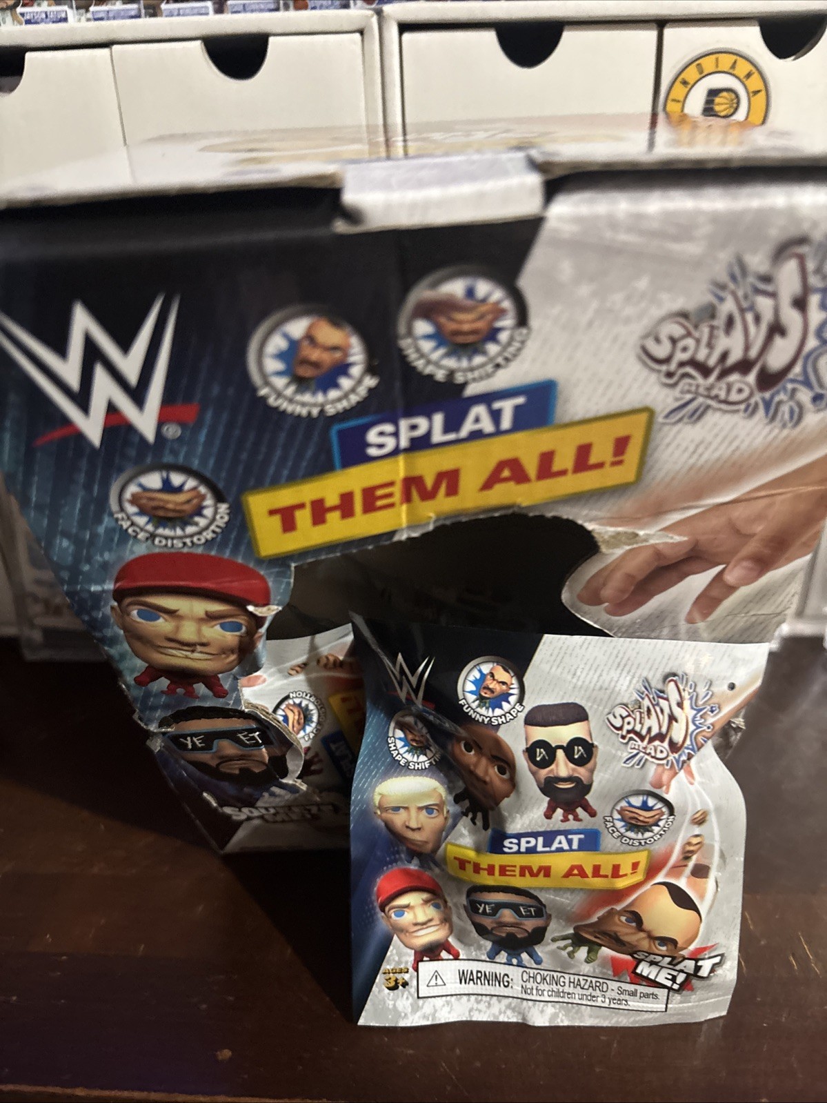 NEW 5 Packs Sealed WWE Splat Heads In The Pack Series 1 Unopened With Box