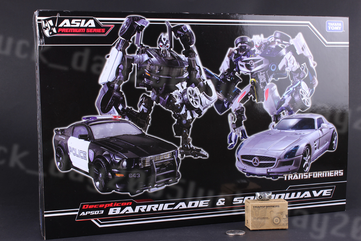 Takara TRANSFORMERS APS03 Barricade Frenzy & Soundwave Laserbeak Asia Exclusive