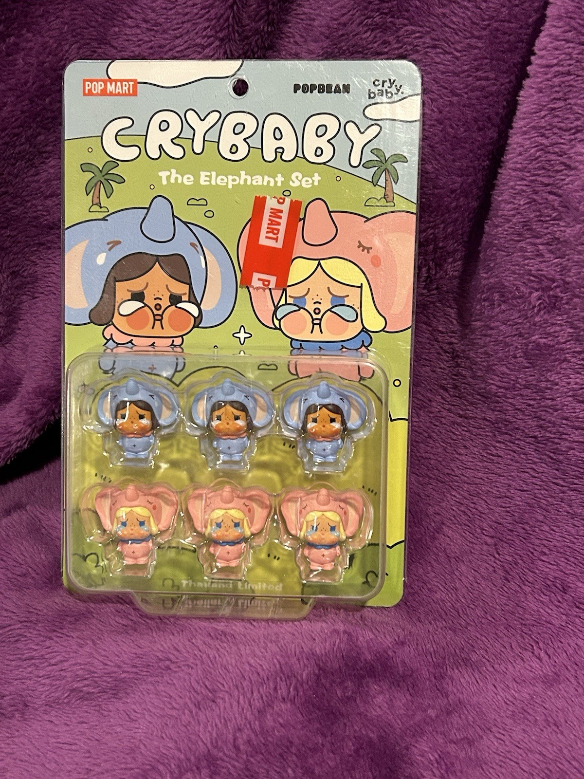 Authentic Pop Mart Crybaby The Elephant Set Of 6 Pop Bean Thailand Exclusive