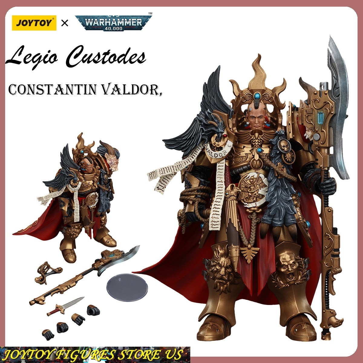 JOYTOY Warhammer 40K 1/18 Legio Custodes Constantin Valdor 26*23*8CM