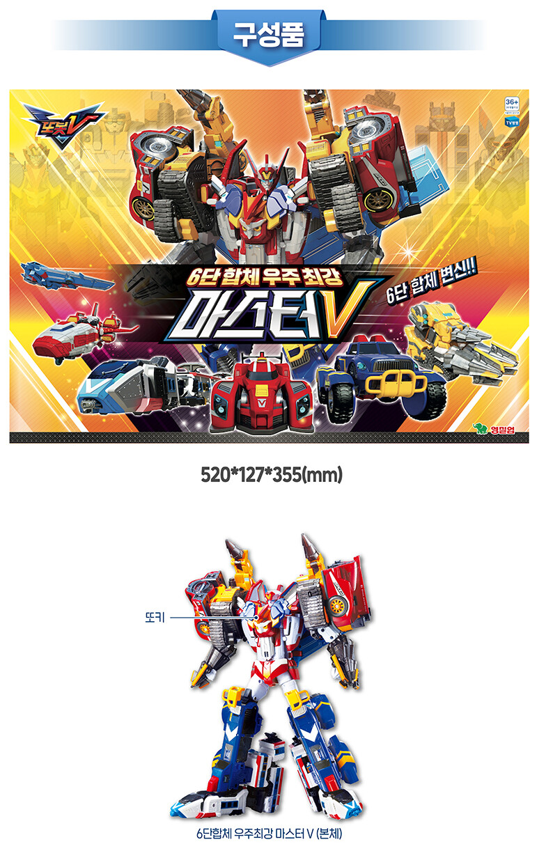 TOBOT MASTER V SUPER DRILLER POWER TRAIN SONIC STEALTH 6-Integration Robot set