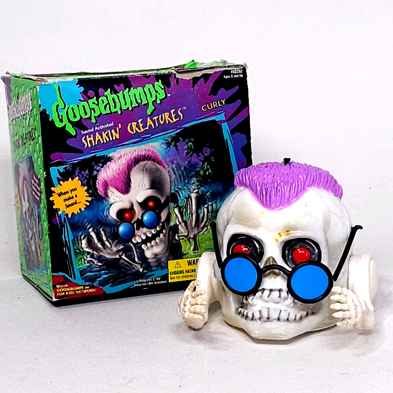 Vintage Goosebumps Shaking Creatures Curly Halloween Decor 1996 Toymax ~TESTED
