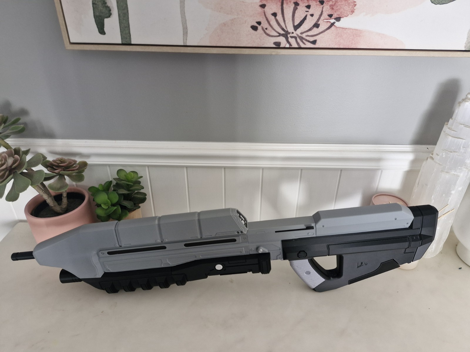 Halo Combat Evolved Assault Rifle Prop 3D Printed 1:1 Moving Trigger, Mag