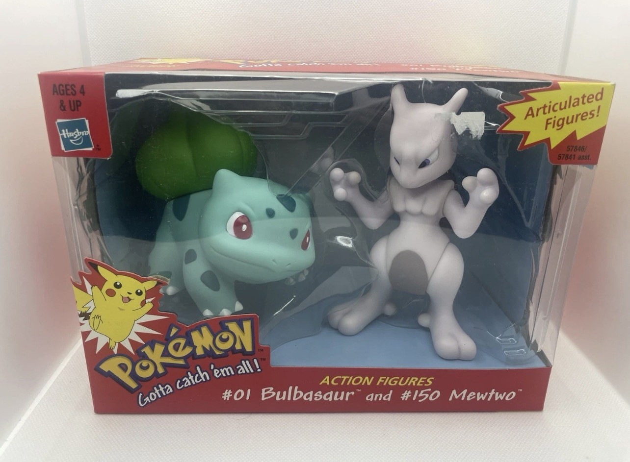 1999 Pokémon Vintage Toys-Articulated Figure’s-#01 Bulbasaur & #150 Mewtwo – New