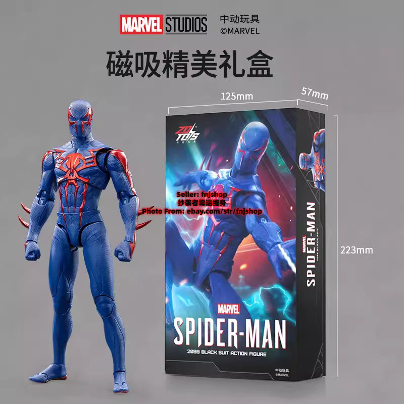 New ZD Toys Spider-Man 2099 1/10 Collectible 7in Action Figure Boxed IN STOCK