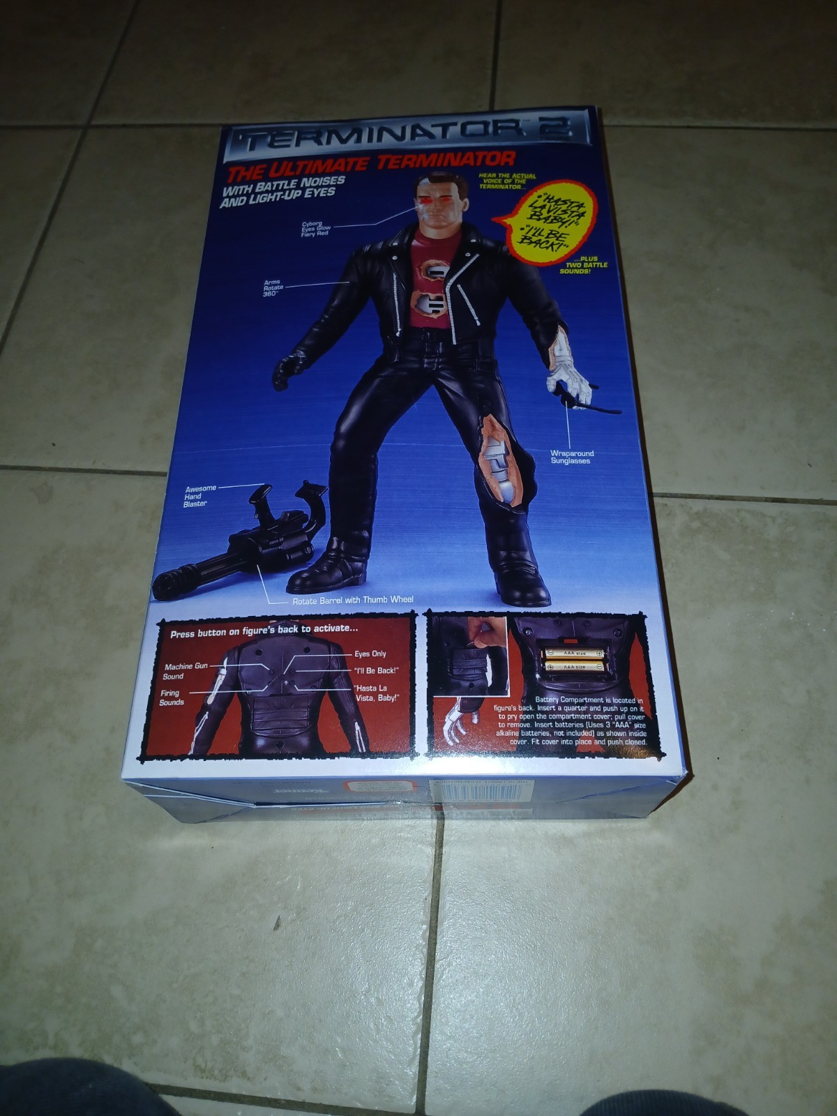 1992 Kenner Talking Terminator 2 Sealed MIB With Orig Rare Toy Fair Press Sheet