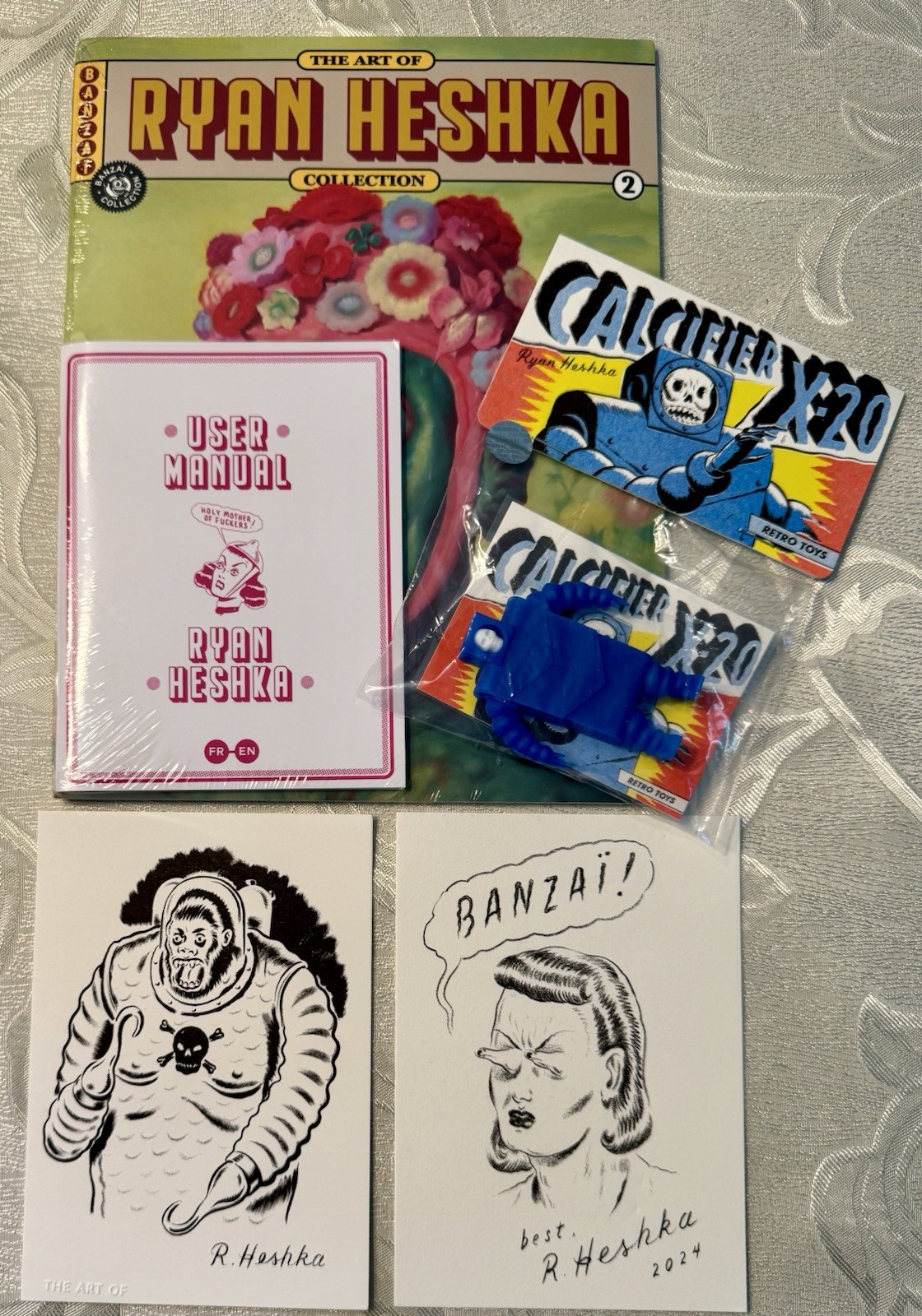 The Art of Ryan Heshka (2nd Ed) + Limited (of 50) [Retro] Calcifier X-20 Figure