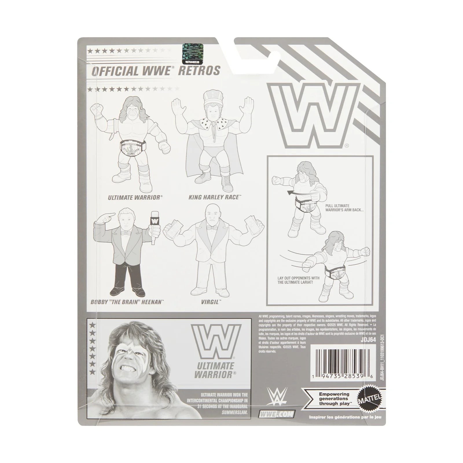 Ultimate Warrior with Intercontinental Belt (WWE Retro, Mattel) SEALED