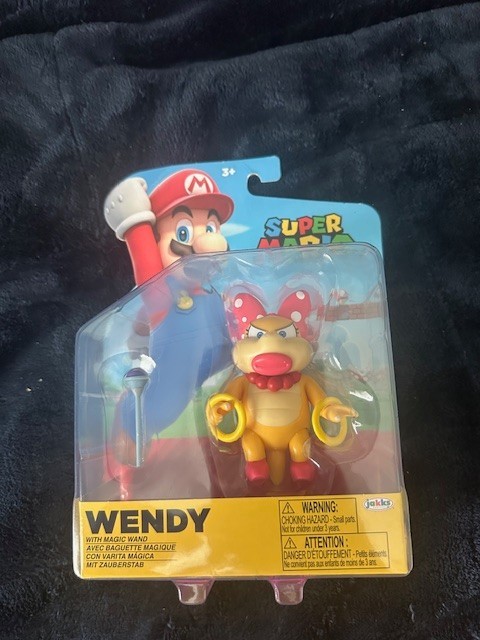 NEW Jakks Pacific 43023 World of Nintendo 4in WENDY W/MAGIC WAND Figure