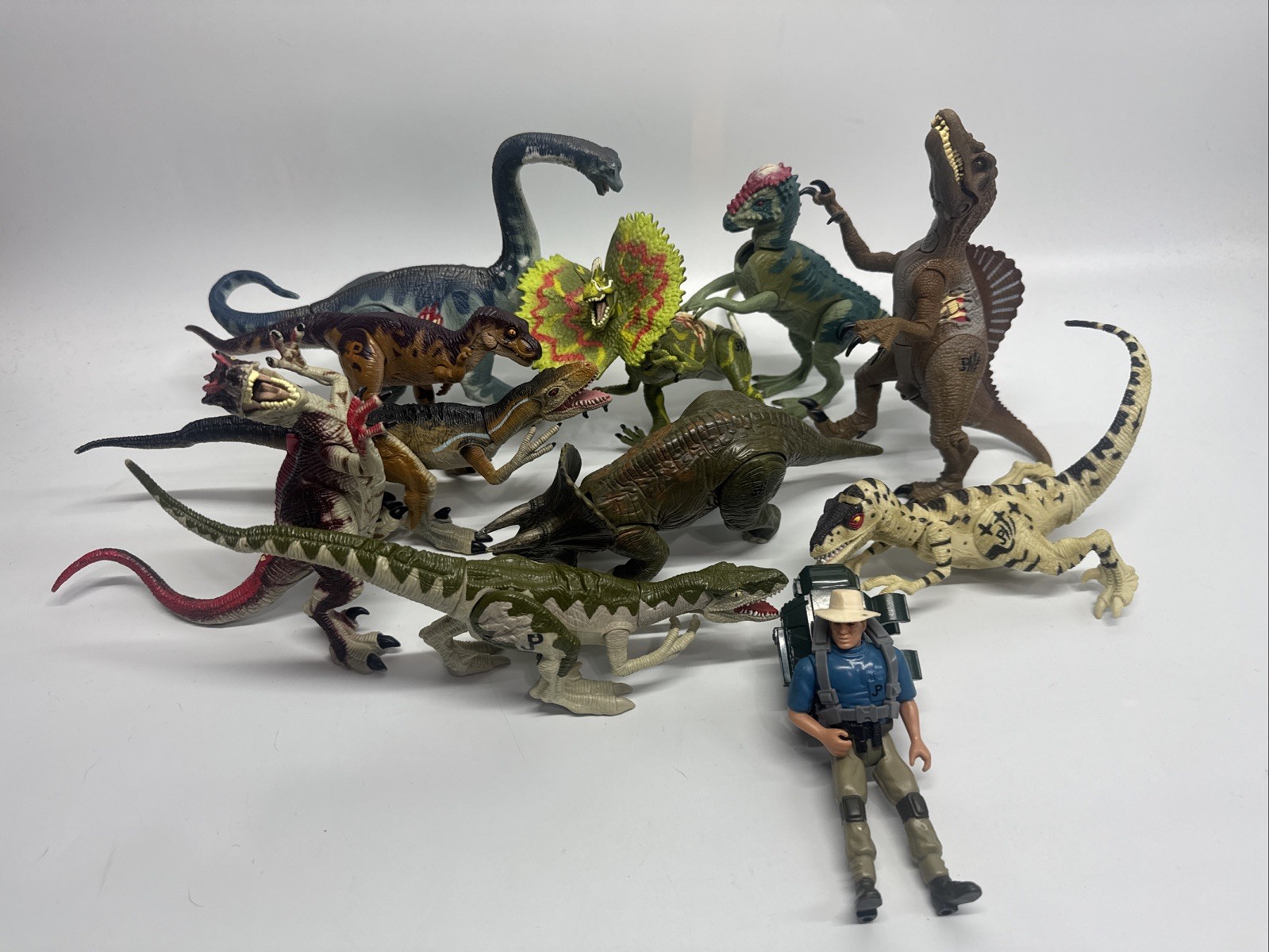 Jurassic Park Vintage Action Figures Collectible Lot Of 11 Figure