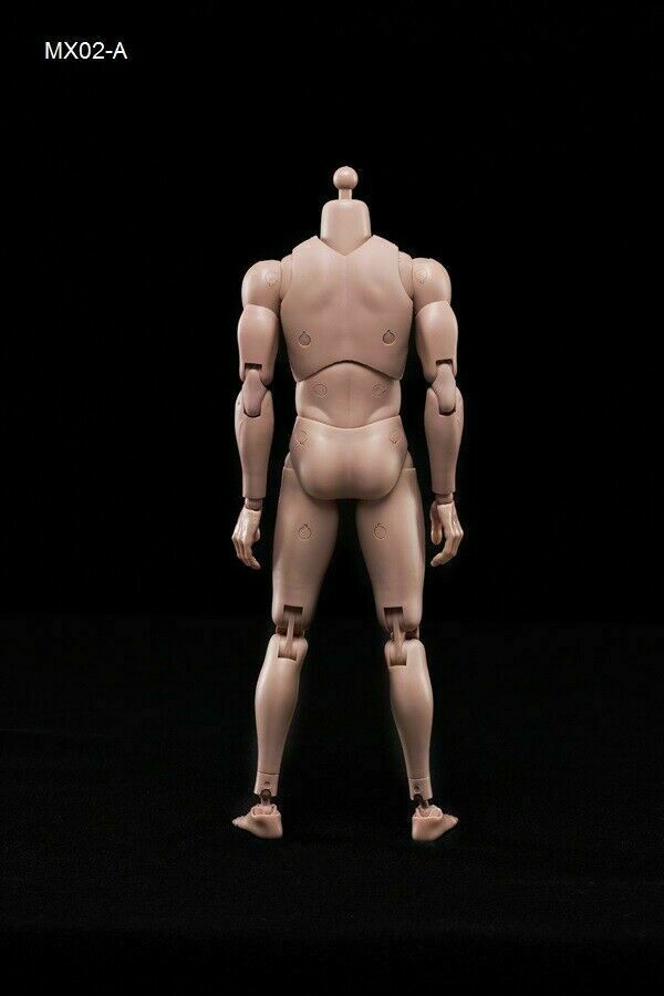 US 12” MX02-A Europe Skin Male Action Figure Body For 1/6 Head Sculpt Models